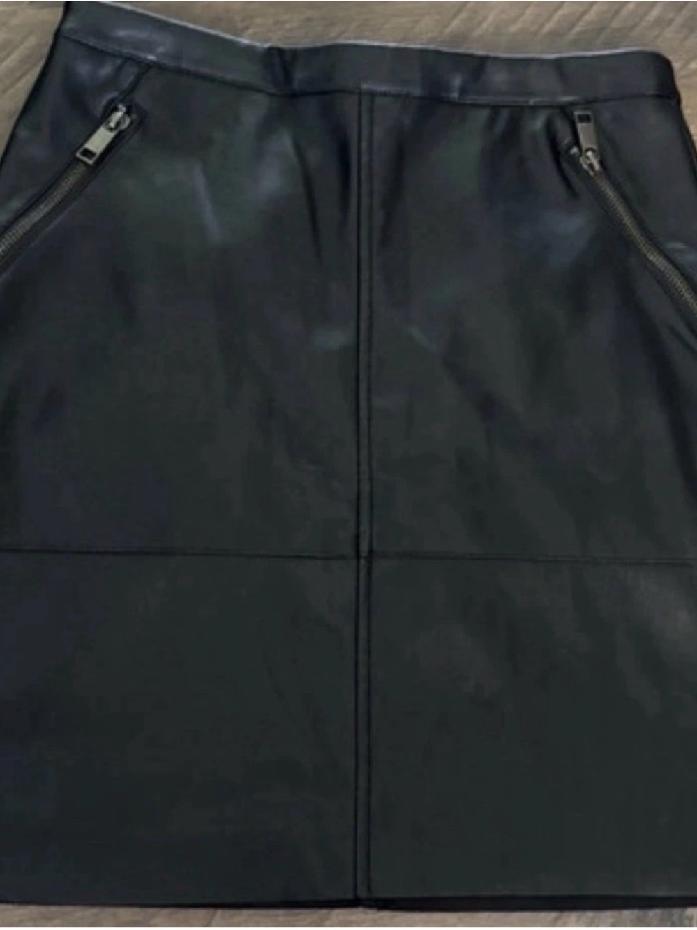 Banana Republic Black Faux Leather Mini Skirt